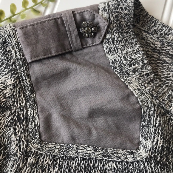 Rebecca Taylor sweater elbow patch grey marbled - Picture 7 of 8